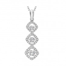 Gems One 14KT White Gold & Diamond Rhythm Of Love Neckwear Pendant  - 1 ctw - ROL1064-4WC
