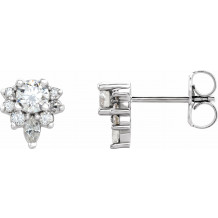 14K White 1/2 CTW Diamond Earrings - 869506005P