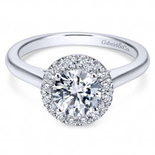 Gabriel & Co. 14k White Gold Contemporary Halo Engagement Ring - ER7265W44JJ