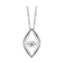 Gems One 10KT White Gold & Diamond Rhythm Of Love Neckwear Pendant  - 1/10 ctw - ROL1228-1WC