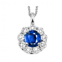 Gems One 14Kt White Gold Diamond (3/8Ctw) & Sapphire (1/2 Ctw) Pendant - FP4066-4WCS