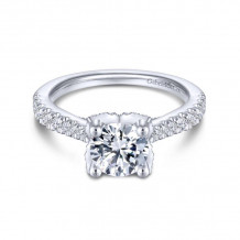 Gabriel & Co. 14k White Gold Contemporary Straight Engagement Ring - ER13850R4W44JJ