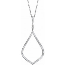 14K White 1/4 CTW Diamond 18 Necklace - 65197960000P