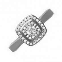 Gems One 14KT White Gold & Diamond Rhythm Of Love Fashion Ring  - 3/8 ctw - ROL1104-4WC