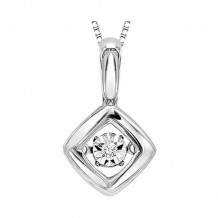 Gems One 10KT White Gold & Diamond Rhythm Of Love Neckwear Pendant  - 1/10 ctw - ROL1199-1WC