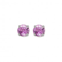 Gems One 14Kt White Gold Pink Sapphire (1 Ctw) Earring - EPR50-4W