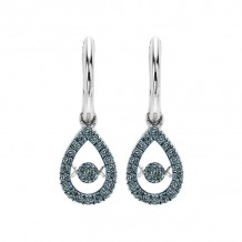 Gems One 14KT White Gold & Diamond Rhythm Of Love Fashion Earrings  - 1/4 ctw - ROL1024-4WCBL