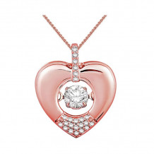 Gems One Silver (SLV 995) Diamond Rhythm Of Love Neckwear Pendant  - 3/8 ctw - ROL1114-SSD