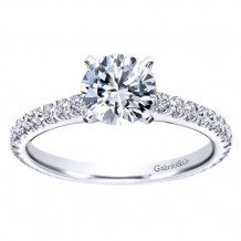 Gabriel & Co. 14k White Gold Contemporary Straight Engagement Ring - ER6700W44JJ