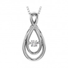 Gems One 14KT White Gold Stunning Neckwear Pendant - ROL1008SM-4W