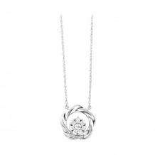 Gems One Silver Diamond (1/20 Ctw) Pendant - PD36550-SSD