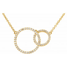14K Yellow 1/3 CTW Diamond Circle 18 Necklace - 68806102P