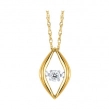 Gems One 10KT Yellow Gold & Diamond Rhythm Of Love Neckwear Pendant  - 1/10 ctw - ROL1228-1YC