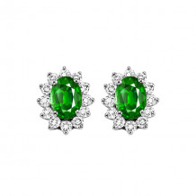 Gems One 14Kt White Gold Diamond (3/8Ctw) & Emerald (7/8 Ctw) Earring - FE4062-4WCE