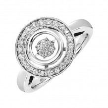 Gems One 10KT White Gold & Diamond Rhythm Of Love Fashion Ring  - 1/4 ctw - ROL1176-1WC