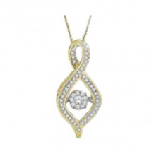 Gems One 14KT Yellow Gold & Diamond Rhythm Of Love Neckwear Pendant  - 1/5 ctw - ROL1127-4YC
