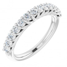 14K White 5/8 CTW Diamond Anniversary Band - 12261460000P