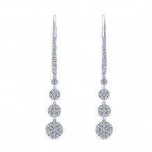 Gabriel & Co. 14k White Gold Lusso Diamond Drop Earrings - EG12961W45JJ