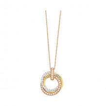 Gems One 14Kt White Yellow Rose Gold Diamond (1/2Ctw) Pendant - PD34408-4WYPD