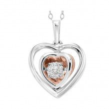Gems One Silver (SLV 995) Diamond Stunning Neckwear Pendant  - 1/6 ctw - ROL1224-SS1PD