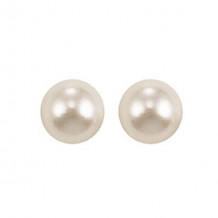 Gems One 14Kt White Gold Pearl (1 Ctw) Earring - PS8.00AA-4W