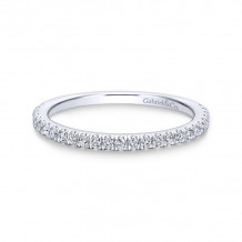 Gabriel & Co. 14k White Gold Contemporary Anniversary Wedding Band - WB12636E4W44JJ