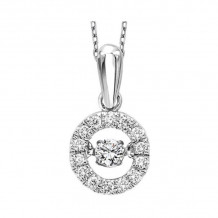 Gems One Silver (SLV 995) & Diamonds Stunning Neckwear Pendant - 1/5 ctw - ROL1025-SSDBL