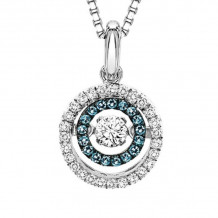Gems One Silver (SLV 995) Diamond Rhythm Of Love Neckwear Pendant  - 3/8 ctw - ROL1120-SSWDBL