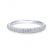 Gabriel & Co. 14k White Gold Contemporary Anniversary Wedding Band - WB13856R4W44JJ