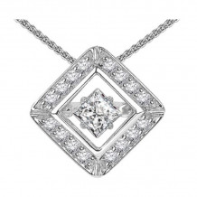 Gems One 14KT White Gold & Diamond Rhythm Of Love Neckwear Pendant  - 3/4 ctw - ROL1073-4WC