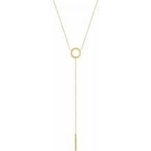 14K Yellow Circle & Bar Y 16-18 Necklace - 5172160001P