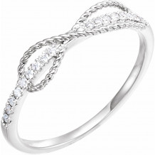 14K White 1/10 CTW Diamond Infinity-Inspired Ring - 65244860001P