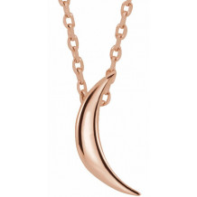 14K Rose Crescent 16-18 Necklace - 86607602P