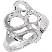 14K White Freeform Ring - 50856094P