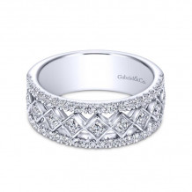 Gabriel & Co. 14k White Gold Contemporary Diamond Ring - AN6003W44JJ