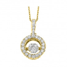 Gems One 14KT Yellow Gold & Diamond Rhythm Of Love Neckwear Pendant  - 3/8 ctw - ROL1242-4YC
