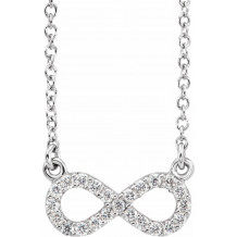 Platinum 1/8 CTW Diamond Infinity 16 1/2 Necklace - 6821084405P
