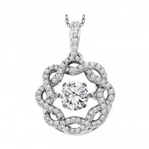 Gems One 14KT White Gold & Diamond Rhythm Of Love Neckwear Pendant  - 1/2 ctw - ROL1204-4WC