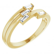 14K Yellow 1/4 CTW Diamond Geometric Ring - 124113601P