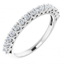 14K White 2 mm Round 1/2 CTW Diamond Anniversary Band - 12318160000P