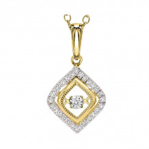 Gems One 14KT Yellow Gold & Diamond Rhythm Of Love Neckwear Pendant  - 1/6 ctw - ROL1192-4YC