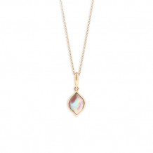 Kabana 14k Rose Gold Mother of Pearl Inlay Pendant