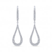 Gabriel & Co. 14k White Gold Lusso Diamond Drop Earrings - EG13195W45JJ