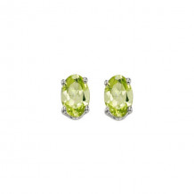 Gems One 14Kt White Gold Peridot (1 Ctw) Earring - EDO64-4W