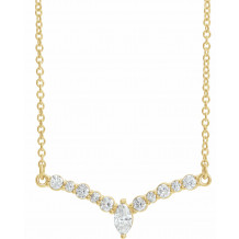 14K Yellow 1/3 CTW Diamond 18 V Necklace - 86943616P