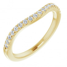 14K Yellow 1/4 CTW Diamond French-Set Matching Band - 123951621P