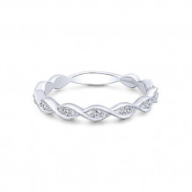 Gabriel & Co. 14k White Gold Diamond Stackable Ladies' Ring