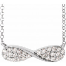 14K White 1/6 CTW Diamond Infinity-Inspired 15-17 Necklace - 65346760000P