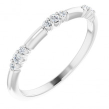 14K White 1/10 CTW Diamond Stackable Ring - 124033600P