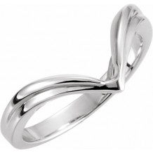 14K White V-Shape Fashion Ring - 50016145858P